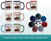 Golf Gift Mug - Ceramic Coffee Tea Hot Chocolate Mug Golfer Gift for Golfing Lovers - Golf Cart Design Secret Santa Gift Idea for Him MG0915