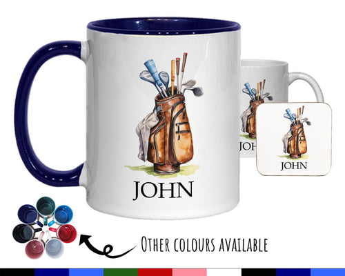 Personalised Golf Gift Mug - Ceramic Coffee Tea Hot Chocolate Mug Golfer Gift for Golfing Lovers - Secret Santa Gift Idea for Him MG0920