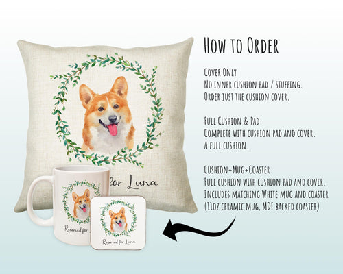 Personalised Corgi Cushion Gift Reserved For Dog Mum Dad Pet Animal Design Cushion Throw Pillow Gift Christmas Decor Gift CS024