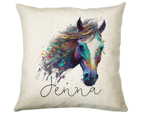 Birthday Gift For Girl Horse Lover Cushion Gift Printed Name Design Cushion Throw Pillow Gift For Girls Nursery Bedroom Christmas Gift CS524