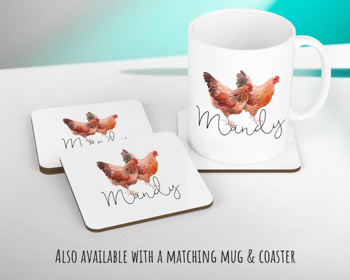 Personalised Chicken Cushion Gift Printed Name Design Farm Bird Cushion Throw Pillow Gift For Mum Dad Friend Bedroom Birthday Gift CS149
