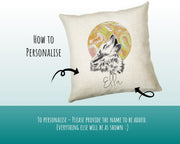 Personalised Wolf Cushion Gift Printed Name Design Howling Wolf Cushion Throw Pillow Gift For Mum Dad Friend Bedroom Birthday Gift CS405