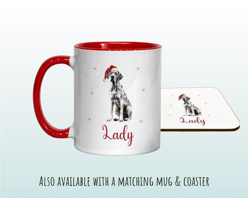 Personalized Great Dane Christmas Sack – Red Drawstring Linen Bag XS111
