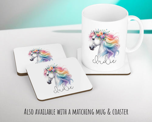 Personalised Horse Lover Cushion Gift Printed Name Design - Cushion Throw Pillow Gift For Boys Nursery Bedroom Birthday Gift G009