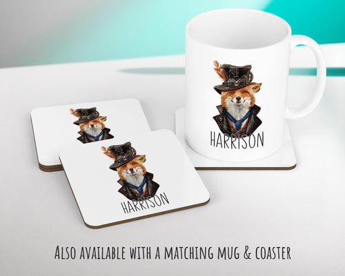 Personalised Fox Cushion Gift Printed Name Design - Cushion Throw Pillow Gift For Him/Her Sitting Room Bedroom Birthday Christmas Gift CS475