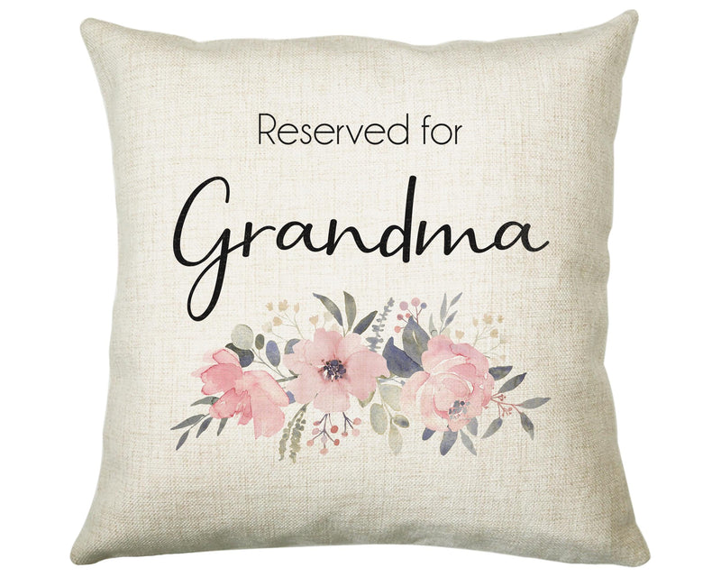 Personalised Reserved For Grandma Cushion Gift Printed Name Design - Cushion Throw Pillow Gift For Nan Nanny Granny Christmas Gift CS053