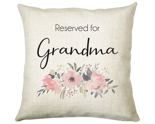 Personalised Reserved For Grandma Cushion Gift Printed Name Design - Cushion Throw Pillow Gift For Nan Nanny Granny Christmas Gift CS053