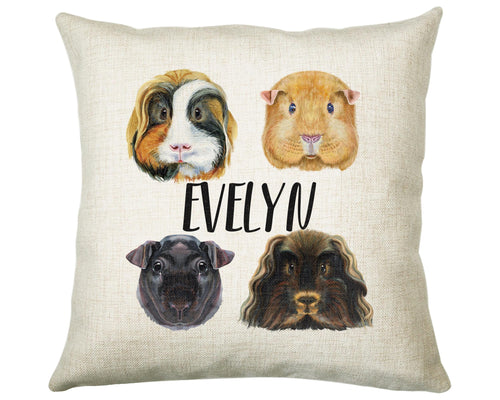 Personalised Guinea Pig Cushion Gift Printed Name Design - Cushion Throw Pillow Gift For Mum Friend Bedroom Birthday Christmas Gift CS331
