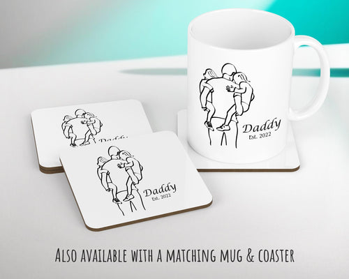 Fathers Day Cushion Personalised Gift for Dad - Established Date Fathers Day Gift For Daddy - Dad and Kids Gift from Son Daughter SMC004