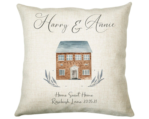 Personalised New Home Décor Cushion House Gift Design For First Home Buyers CS222