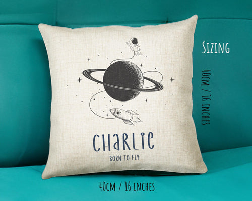 Personalised Space Planet Cushion Gift Printed Name Design - Pillow Gift For Girls Boys Nursery Bedroom Decor Gift CS453