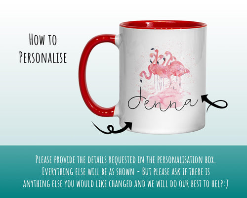 Personalised Flamingo Coffee Mug MGZ091