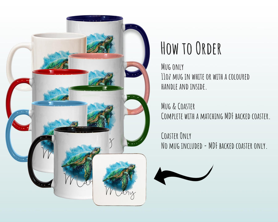 Personalised Sea Turtle Coffee Mug MGZ084