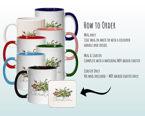Personalised Dinosaur Coffee Mug MGZ072