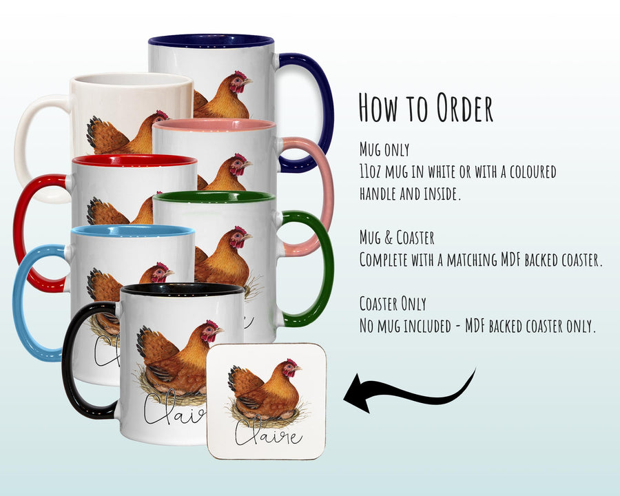 Personalised Chicken Lovers Coffee Mug MGZ145