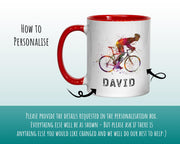 Personalised Cycling Mug Gift - Great Gift for Cyclists - Bike Mug - Cycling Gifts for Men - Road Bicycle Bike Biker Design MGZ271