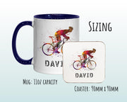 Personalised Cycling Mug Gift - Great Gift for Cyclists - Bike Mug - Cycling Gifts for Men - Road Bicycle Bike Biker Design MGZ271