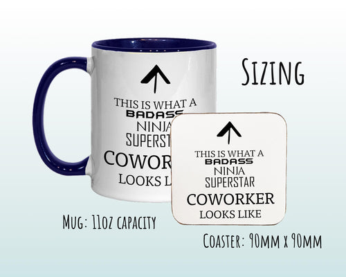 This Is What A Badass Coworker Looks Like 11oz Coffee Mug Tea Gift Idea For Work Friend Office Worker Staff MG0710