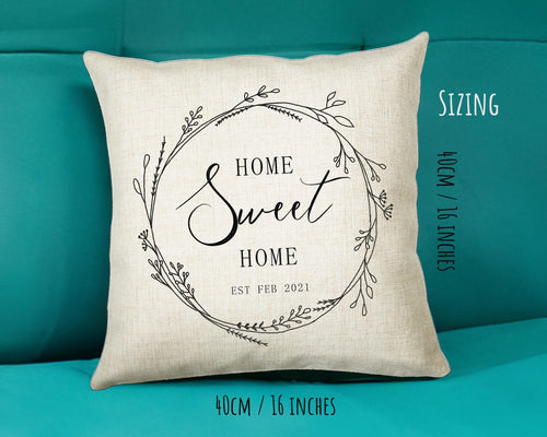 Personalised New Home Décor Cushion House Gift Design For First Home Buyers Family Home Gift CS227
