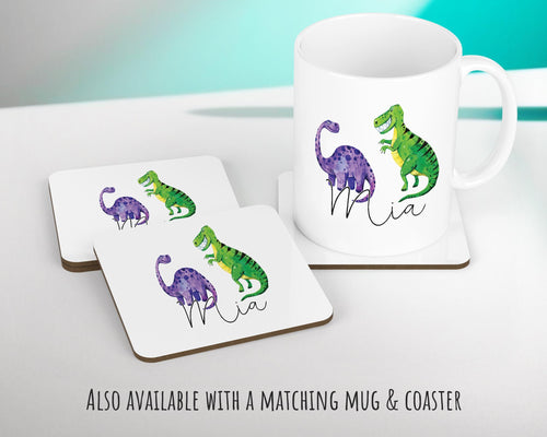 Personalised Dinosaur Cushion Gift Printed Name Design - Cushion Throw Pillow Gift For Boy Girl Kids Bedroom Birthday Christmas Gift CS165