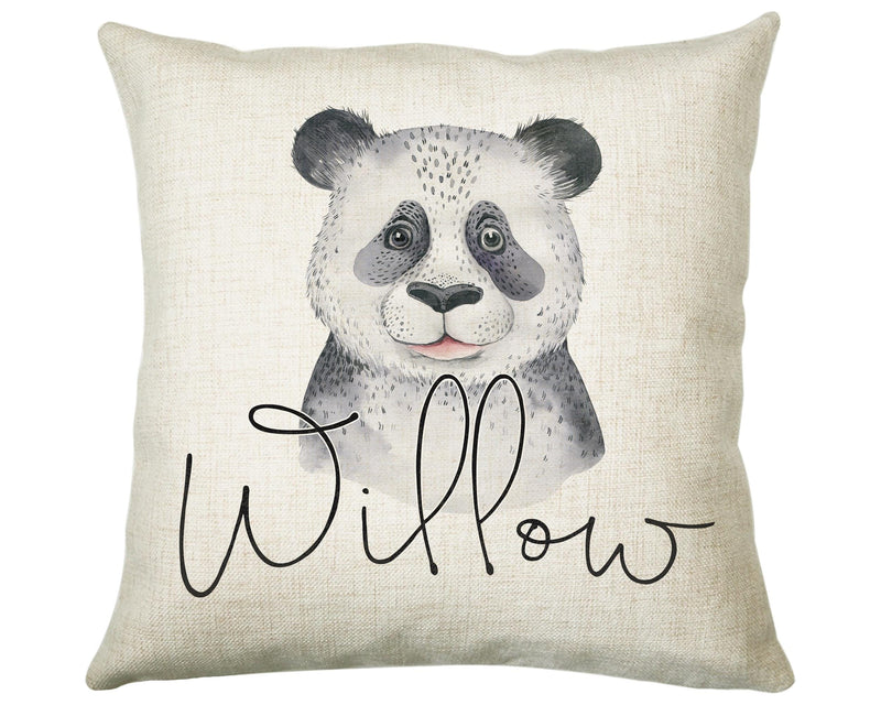 Personalised Panda Bear Cushion Gift Printed Name Design - Cushion Throw Pillow Gift For Boys Nursery Bedroom Birthday Christmas Gift CS028