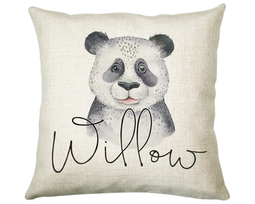 Personalised Panda Bear Cushion Gift Printed Name Design - Cushion Throw Pillow Gift For Boys Nursery Bedroom Birthday Christmas Gift CS028