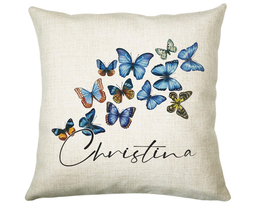 Personalised Butterfly Cushion Magical Gift Printed Name Design - Pillow Gift For Sitting Room Bedroom Decor  Birthday ChristmasGift CS485