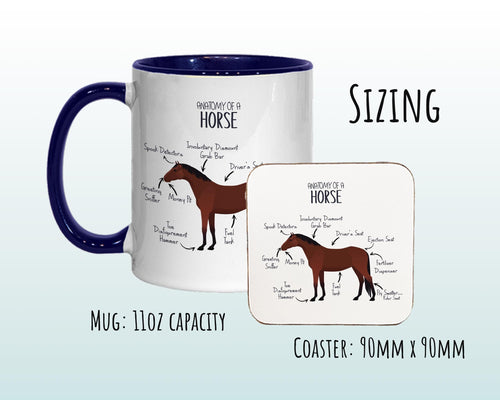 Anatomy of a Horse Pony Funny Gift For Him Or Her Cushion Pillow Bedroom Decor Equestrian Horse Lover Gift MGZ456
