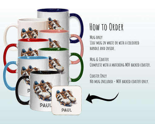 Personalised Football Gift Mug for Boys Girls - Ceramic Coffee Tea Hot Chocolate Mug for Football Player Team Gift Gift MG0841