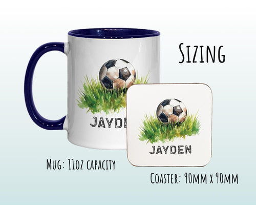 Personalised Football Gift Mug for Boys Girls - Ceramic Coffee Tea Hot Chocolate Mug for Football Player Team Gift Gift MG0842