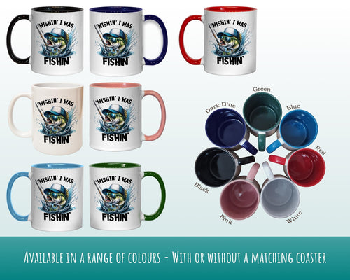 Fishing Gift Mug - Ceramic Coffee Tea Hot Chocolate Mug Fishing Gift for Fishing Lovers - Gift for Boys Secret Santa Fisherman Gift MG0843