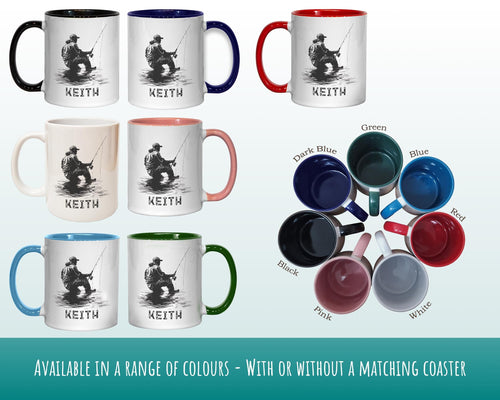 Personalised Fishing Gift Mug - Ceramic Coffee Tea Hot Chocolate Mug Fishing Gift for Fishing Lovers - Secret Santa Gift Idea for Him MG0845