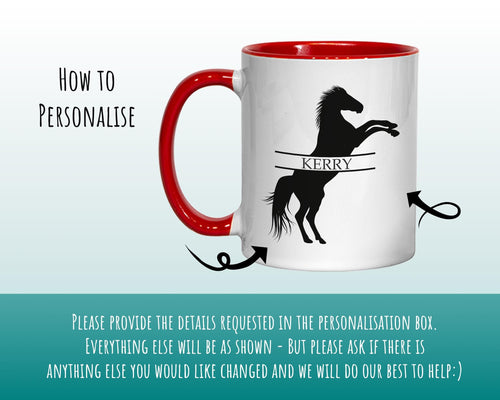 Personalised Horse Riding Gift Mug - Ceramic Coffee Tea Hot Chocolate Mug Gift for Horse Lovers - Secret Santa Gift for Horse Rider MG0854