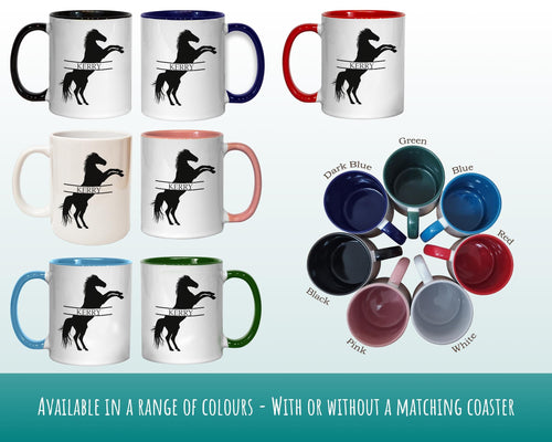 Personalised Horse Riding Gift Mug - Ceramic Coffee Tea Hot Chocolate Mug Gift for Horse Lovers - Secret Santa Gift for Horse Rider MG0854