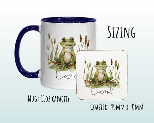 Personalised Frog Gift Mug - Ceramic Coffee Tea Hot Chocolate Mug Gift for Frog Lovers - Secret Santa Gift for Fans of Ponds Wildlife MG0860