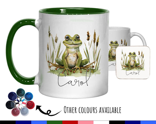 Personalised Frog Gift Mug - Ceramic Coffee Tea Hot Chocolate Mug Gift for Frog Lovers - Secret Santa Gift for Fans of Ponds Wildlife MG0860