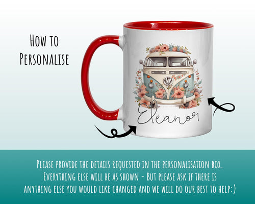 Personalised Camping Gift Mug - Ceramic Coffee Tea Hot Chocolate Mug Gift for Campervan Lovers - Secret Santa Gift Motorhome Owner MG0873