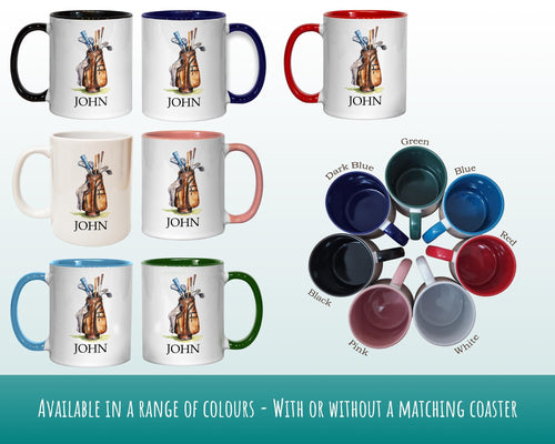 Personalised Golf Gift Mug - Ceramic Coffee Tea Hot Chocolate Mug Golfer Gift for Golfing Lovers - Secret Santa Gift Idea for Him MG0920