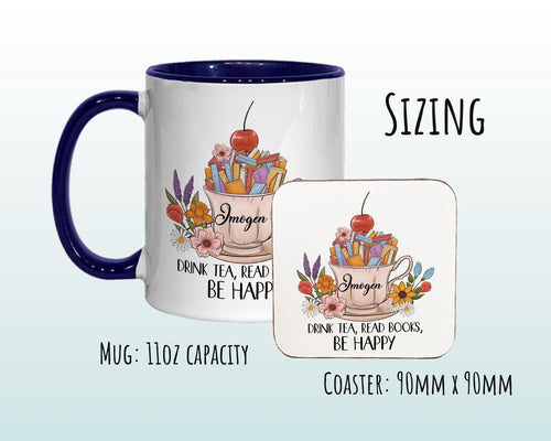 Personalised Gifts for Book Lovers Mug - Ceramic Coffee Tea Cup Mug Gift for Fans of Books and Reading - Secret Santa Gift for Her MG0929