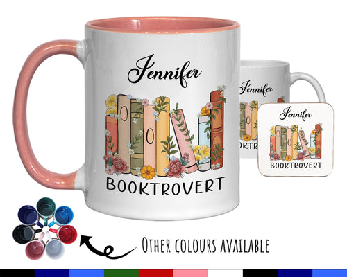 Personalised Gifts for Book Lovers Mug - Ceramic Coffee Tea Cup Mug Gift for Introvert Book Reader - Secret Santa Gift Idea for Her MG0931