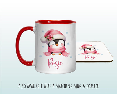 Personalized Penguin Christmas Sack – Cute Xmas Gift Bag XS044