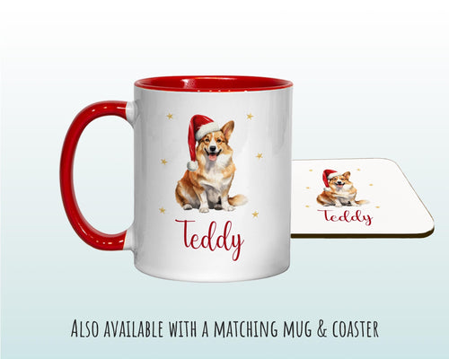 Personalised Pembroke Welsh Corgi Large Christmas Sack - Drawstring Bag for Xmas Presents Christmas Eve Bag Box Decoration for Dogs XS136