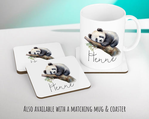 Personalised Panda Gift Cushion Printed Name Design - Cushion Throw Pillow for Him Her - Panda Bear Lover Gift Idea Animal Lover SMC030