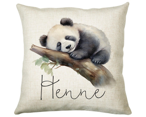 Personalised Panda Gift Cushion Printed Name Design - Cushion Throw Pillow for Him Her - Panda Bear Lover Gift Idea Animal Lover SMC030