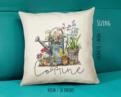 Personalised Gardening Gift Cushion Printed Name Design - Cushion Throw Pillow for Him Her - Retirement Gift Idea for Nan Grandad SMC034
