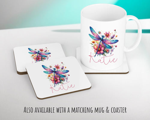 Personalised Dragonfly Gift Cushion Printed Name Design - Cushion Throw Pillow for Him Her - Dragonfly Gift Idea for Nature Lover SMC037