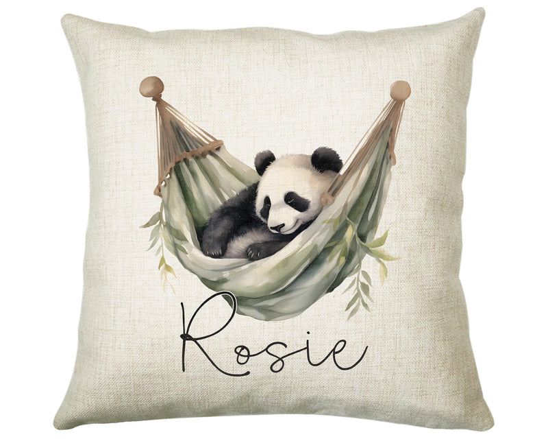 Personalised Panda Gift Cushion Printed Name Design - Cushion Throw Pillow for Him Her - Panda Bear Lover Gift Idea Animal Lover SMC029