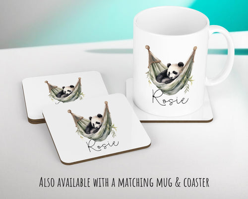 Personalised Panda Gift Cushion Printed Name Design - Cushion Throw Pillow for Him Her - Panda Bear Lover Gift Idea Animal Lover SMC029