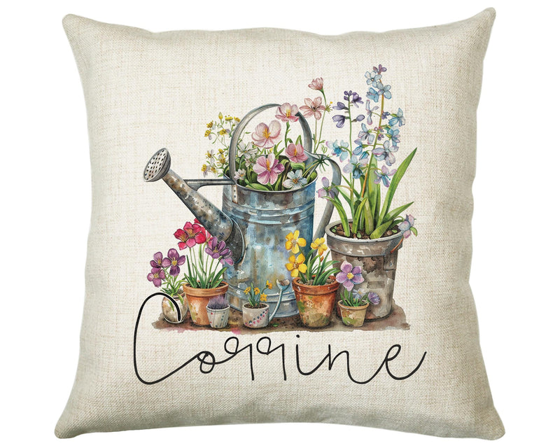 Personalised Gardening Gift Cushion Printed Name Design - Cushion Throw Pillow for Him Her - Retirement Gift Idea for Nan Grandad SMC034