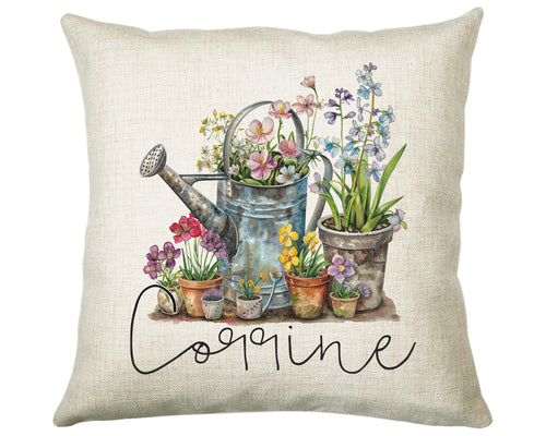 Personalised Gardening Gift Cushion Printed Name Design - Cushion Throw Pillow for Him Her - Retirement Gift Idea for Nan Grandad SMC034